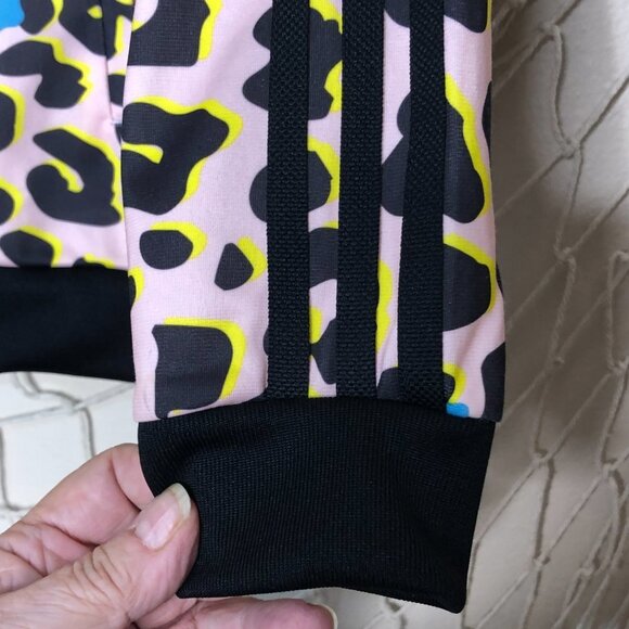 ADIDAS Youth Pink LZ Leopard Print SST Superstar Track Jacket M - Picture 7 of 12